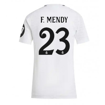 Ženski Nogometni dresi Real Madrid Ferland Mendy #23 Domači 2024-25 Kratek Rokav Ženski Nogometni dresi Real Madrid Ferland Mendy #23 Domači 2024-25 Kratek Rokav